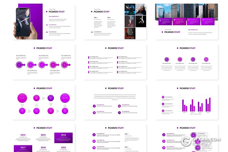 30页国外商务多用途需求分析项目合作keynote模板 5种主题配色 - 顶尖PPT