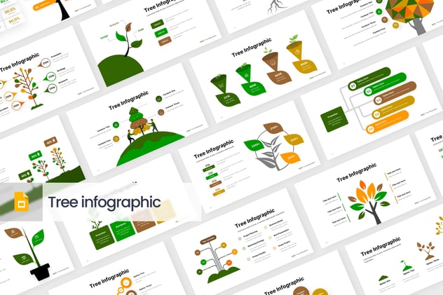 创意树形状信息图形PPT模板 - 顶尖PPT
