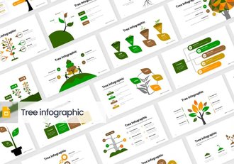 创意树形状信息图形PPT模板 - 顶尖PPT