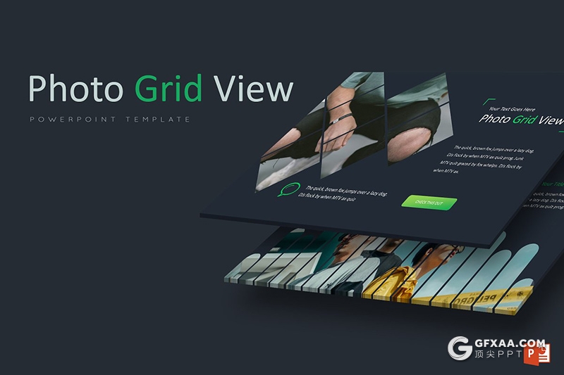 30页国外黑底色商务团队介绍图片展示工作分析统计PPT模板 5种主题配色 - 顶尖PPT