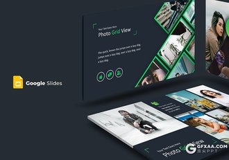 30页国外黑底色商务团队介绍图片展示工作分析统计google slides模板 5种主题配色 - 顶尖PPT