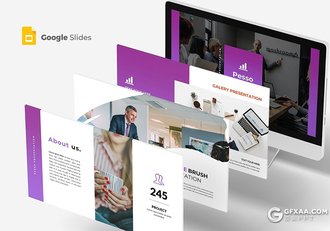 30页国外商务风格项目介绍展示工作汇报google slides模板 5种主题配色 - 顶尖PPT