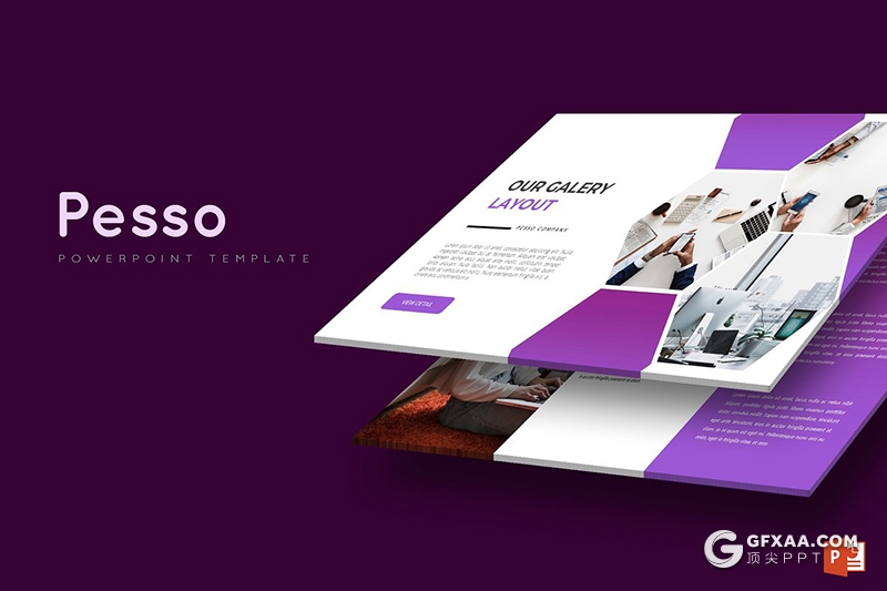 30页国外商务风格项目介绍展示工作汇报PPT模板 5种主题配色 - 顶尖PPT