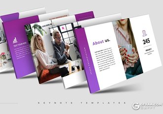 30页国外商务风格项目介绍展示工作汇报keynote模板 5种主题配色 - 顶尖PPT