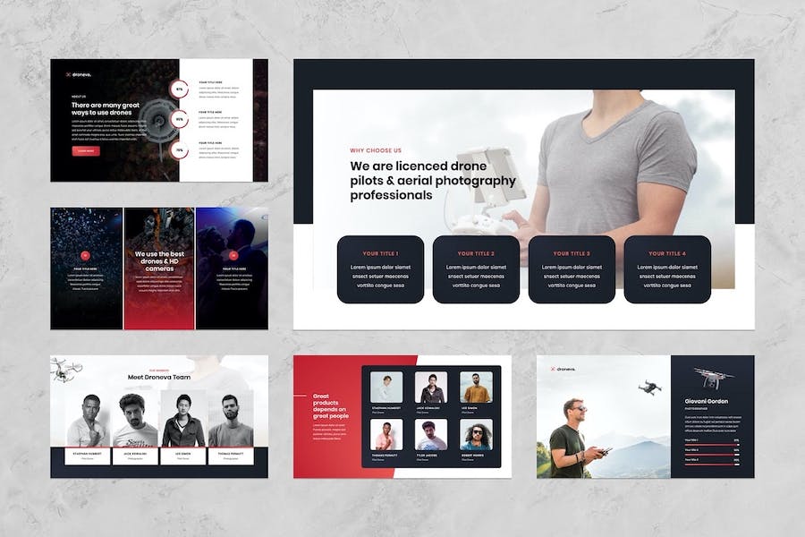 大疆无人机介绍展示keynote模板 - 顶尖PPT