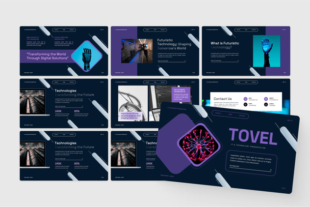 IT技术云计算大数据人工智能物联网keynote模板 - 顶尖PPT