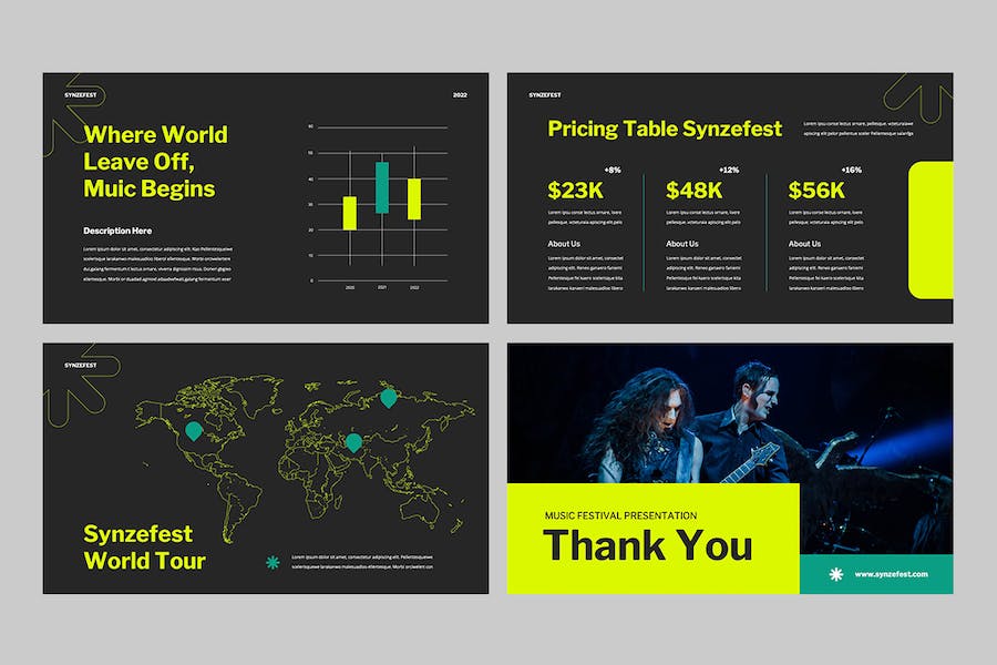 音乐节日活动策划讲述Keynote模板 - 顶尖PPT