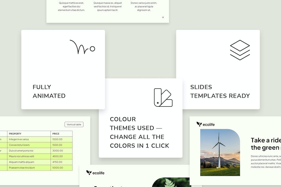 极简小清新环保主题PPT模板 - 顶尖PPT