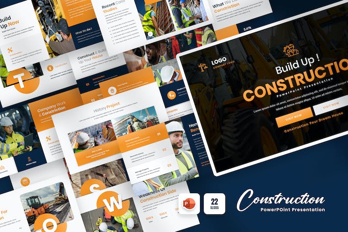 现代建筑PPT模板 - 顶尖PPT