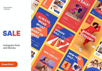 促销活动社交媒体Instagram故事发布PPT模板 - 顶尖PPT