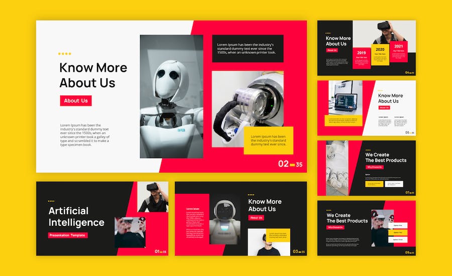 人工智能讲述方案展示技术应用Keynote模板 - 顶尖PPT