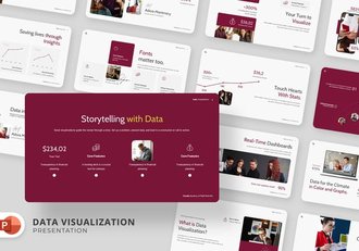 专业数据可视化平台展示PPT模板 - 顶尖PPT