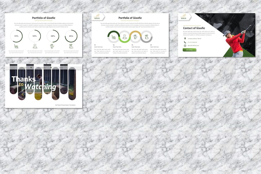 高尔夫球场运动休闲俱乐部推广Keynote模板 - 顶尖PPT