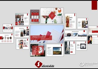 86页红色摄影图片展示行业分析工作汇报PPT模板 - 顶尖PPT