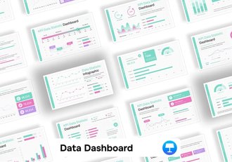 可视化视觉呈现数据仪表板图形图表keynote模板 - 顶尖PPT