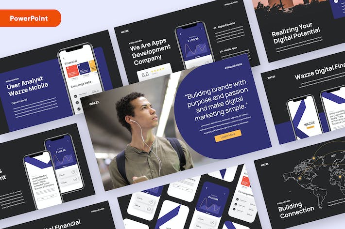 移动应用开发技术方案PPT模板 - 顶尖PPT