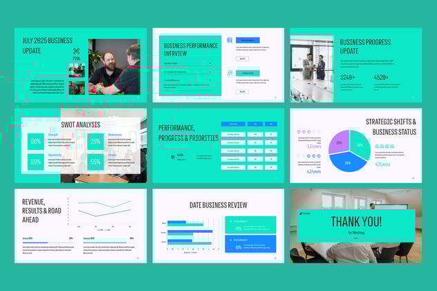 企业业务更新情况介绍展示PPT模板 - 顶尖PPT