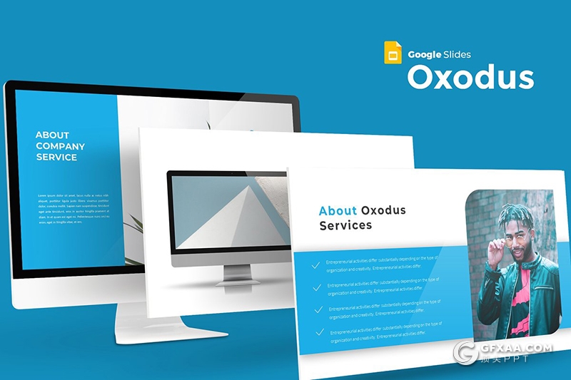 30页扁平化商务风格国外工作分析项目汇报google slides模板 5种主题配色 - 顶尖PPT