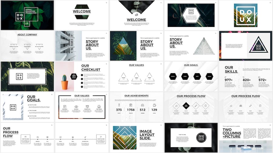 极简风格商务办公展示PPT模板 - 顶尖PPT