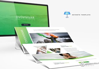 30页5种主题配色欧美商务风格工作汇报数据分析通用keynote模板 - 顶尖PPT