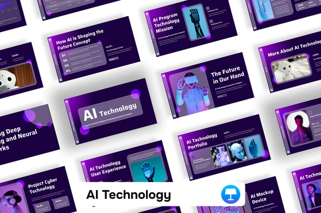 AI人工智能核心技术展示keynote模板 - 顶尖PPT