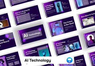 AI人工智能核心技术展示keynote模板 - 顶尖PPT