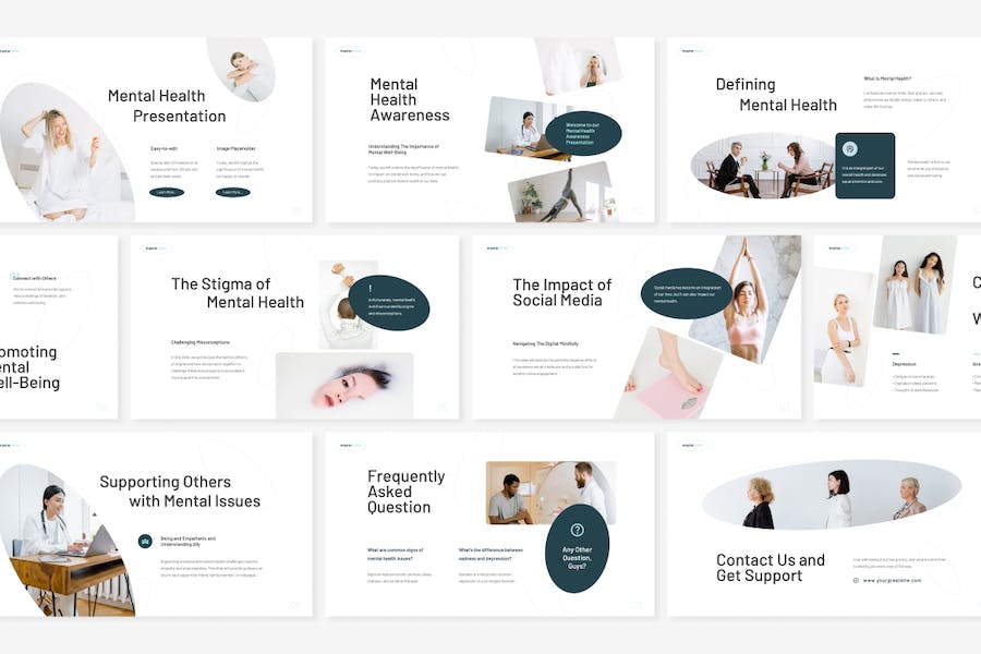 心理健康情绪wellness管理Keynote模板 - 顶尖PPT