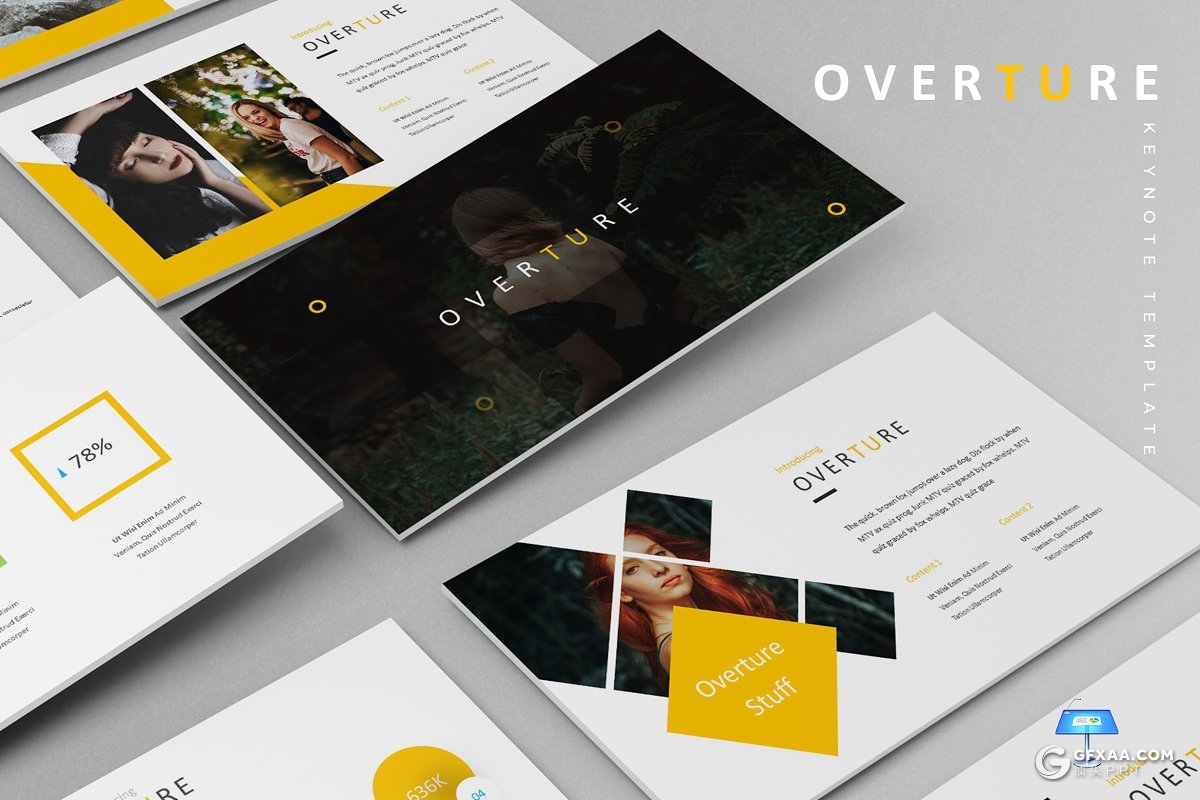 30页欧美商务风格团队介绍工作汇报keynote模板 5种主题配色 - 顶尖PPT