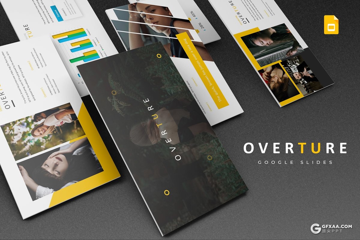 30页欧美商务风格团队介绍工作汇报Google slides模板 5种主题配色 - 顶尖PPT