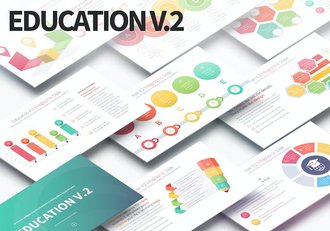 多色彩教育信息图形图表PPT模板 - 顶尖PPT