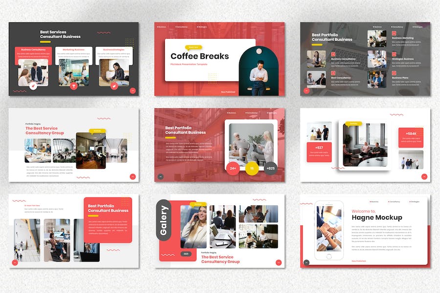 欧美简约商务国外团队公司介绍keynote模板 - 顶尖PPT