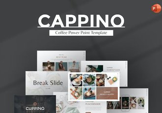 小清新咖啡产品下午茶宣传介绍PPT模板 - 顶尖PPT