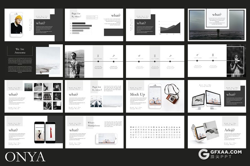 55页极简艺术风格奢侈品服装展示摄影图片展PPT模板 - 顶尖PPT