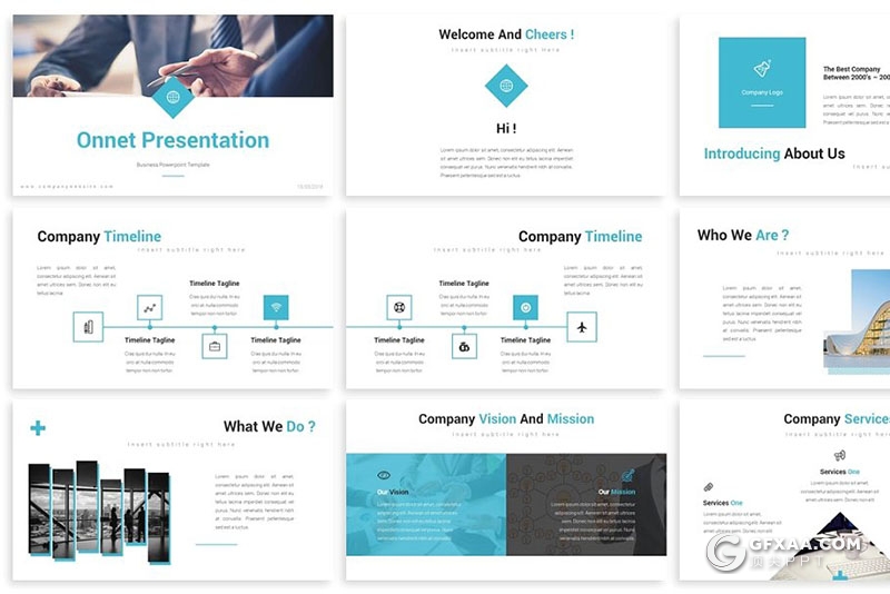 30页国外商务风格业务合作洽谈工作汇报多用途Google slides模板 3种主题配色 - 顶尖PPT