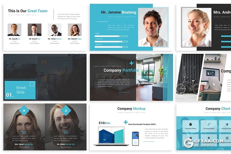 30页国外商务风格业务合作洽谈工作汇报多用途Google slides模板 3种主题配色 - 顶尖PPT