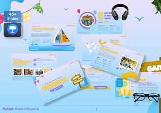 儿童教育玩具讲述展示方案Keynote模板 - 顶尖PPT