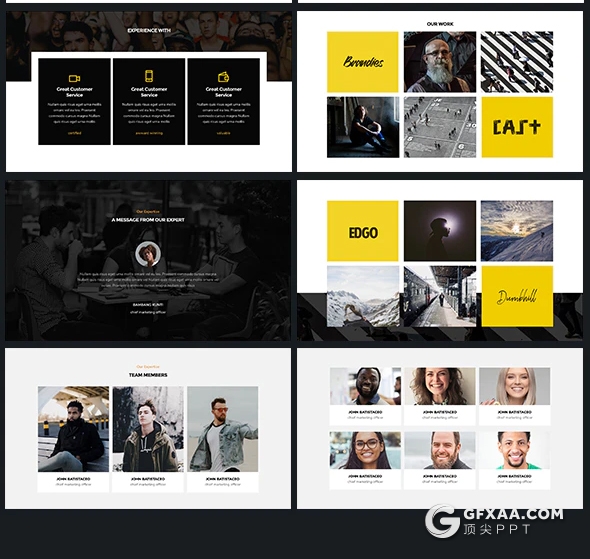 32页扁平化商务团队企业介绍会议介绍通用PPT模板 - 顶尖PPT