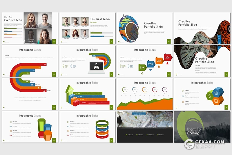 32页企业公司发展历程项目分析汇报keynote模板 5种主题配色 - 顶尖PPT