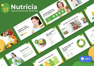 健康食品饮食主题演讲Keynote模板 - 顶尖PPT