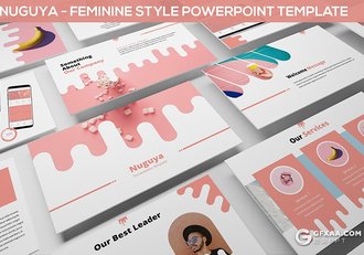 30页创意图形唯美小清新风格多用途PPT模板 3种主题配色 - 顶尖PPT