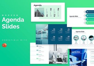 商业会议议程计划安排信息图形PPT模板 - 顶尖PPT