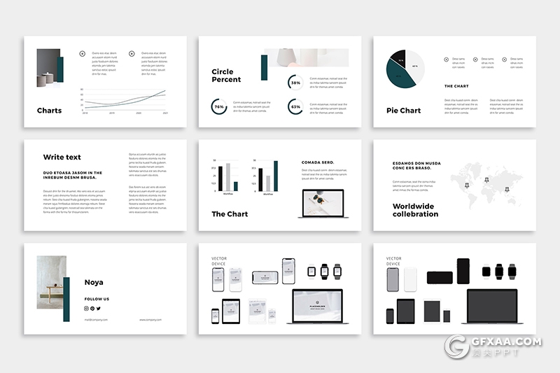 73页极简文艺风格摄影模特服装展示商务通用keynote模板 - 顶尖PPT
