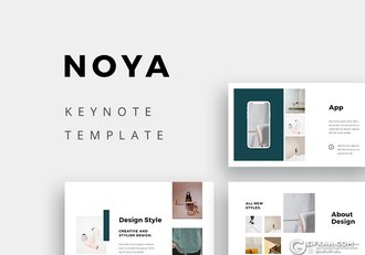 73页极简文艺风格摄影模特服装展示商务通用keynote模板 - 顶尖PPT