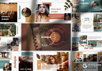 54页时尚杂志风格摄影图片展示PPT模板 - 顶尖PPT