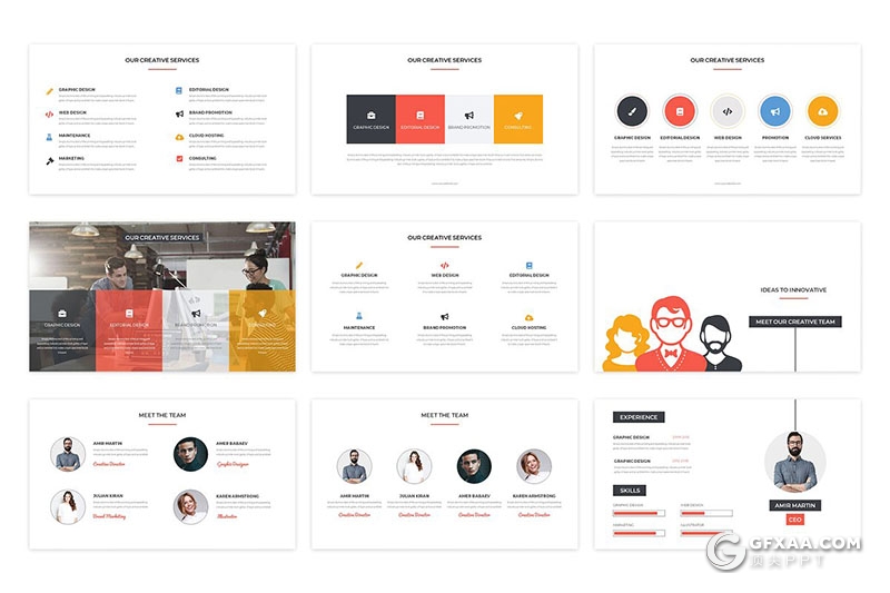 69页扁平化国外商务风格商务型工作汇报通用keynote模板 - 顶尖PPT
