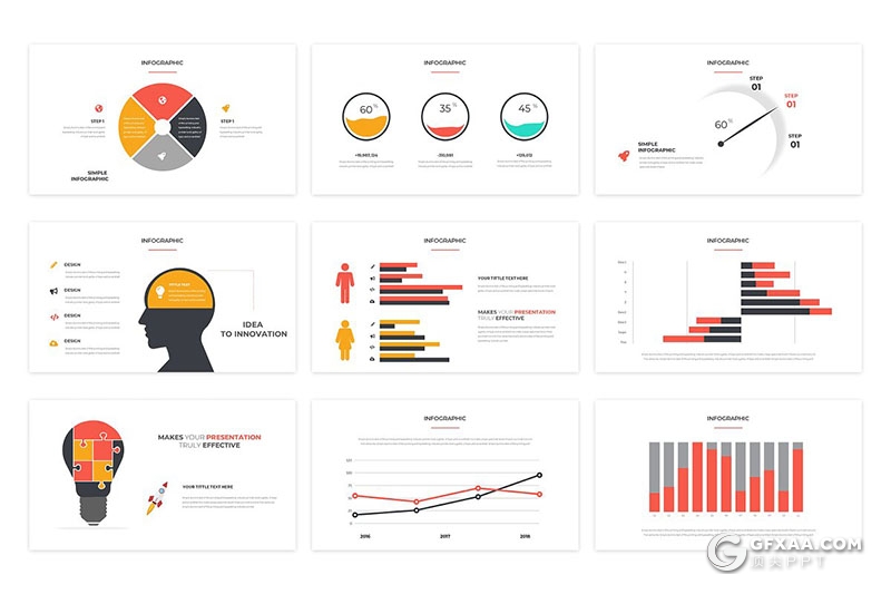 69页扁平化国外商务风格商务型工作汇报通用keynote模板 - 顶尖PPT