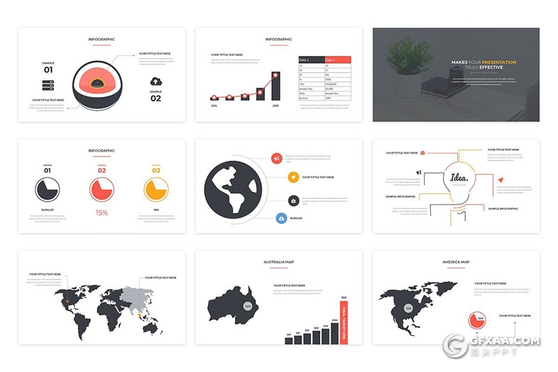 69页扁平化国外商务风格商务型工作汇报通用keynote模板 - 顶尖PPT