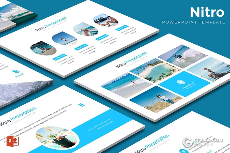 30页扁平化欧美商务多用途PPT模板 5种主题配色 - 顶尖PPT