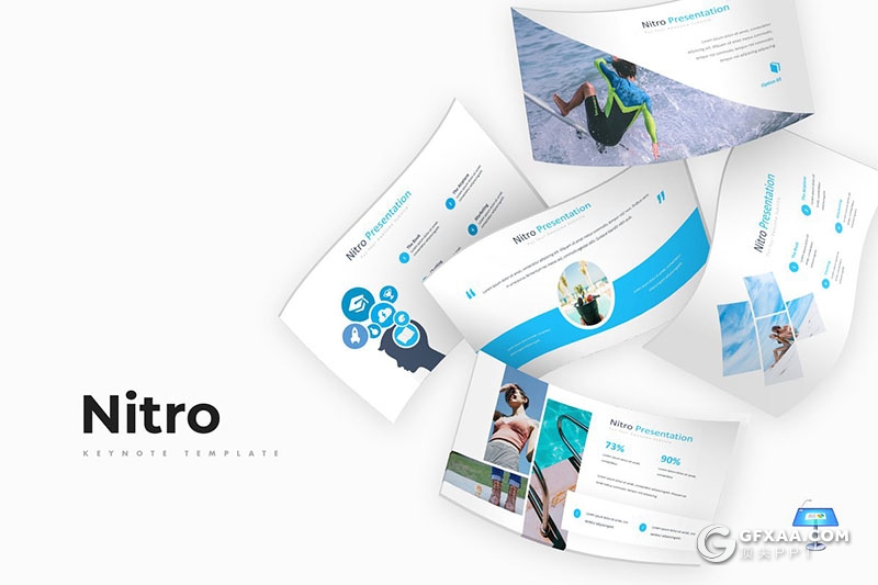 30页扁平化欧美商务多用途keynote模板 5种主题配色 - 顶尖PPT