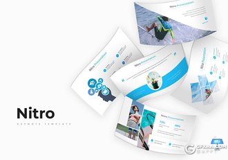 30页扁平化欧美商务多用途keynote模板 5种主题配色 - 顶尖PPT